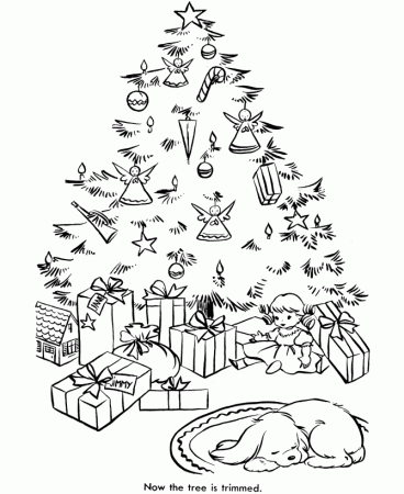 Christmas tree coloring pages - coloring book - #38 Free Printable 