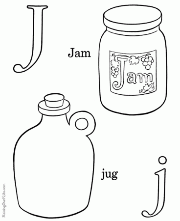 Alphabet coloring pages - Letter J - 014 | "J" Letter Activities | Pi…