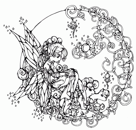 Fairy Coloring Sheet for Adults