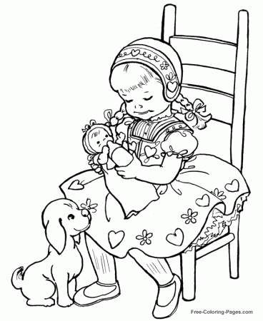 Printable princess coloring page 7 | Black and White Outlines | Pinte…