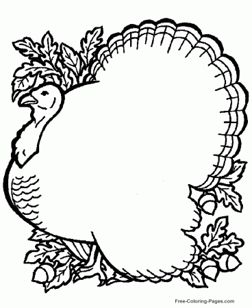 Thanksgiving coloring pages, sheets and pictures - 03