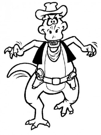 Coloring Page Cowboy And Horse Head
