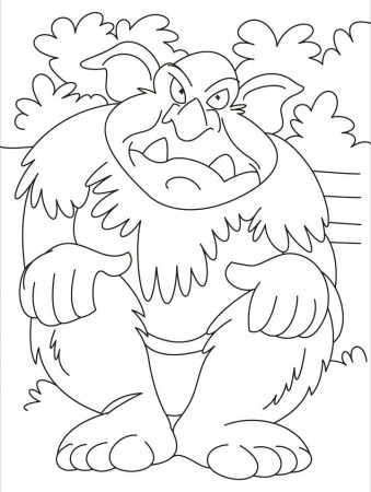 A giant troll in a sad mood coloring pages | Download Free A giant 