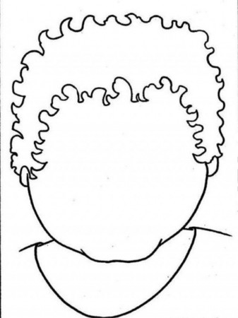 Empty Curly Face Coloring Page Coloringplus 219037 Face Coloring Pages