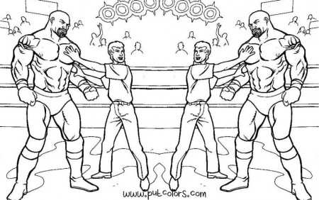coloring pages of wrestling for kids : Printable Coloring Sheet 