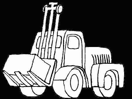 Construction Transportation coloring book pages (bulldozers, steam 