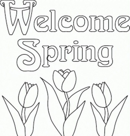 Printable Spring Coloring Pages Kindergarten - Flower Coloring 