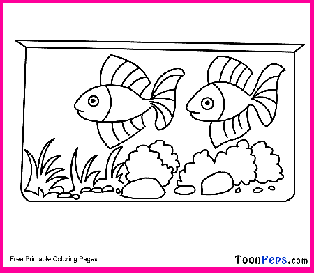 Toonpeps : Free Printable Aquarium coloring pages for kids
