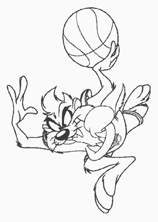 Tazmania Play Ball Coloring Pages : New Coloring Pages