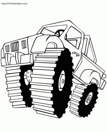 Monster Truck Coloring Page | Free Coloring Sheet