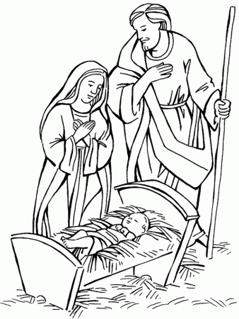 baby Jesus Colouring Pages (page 2)