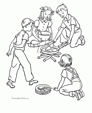 Camping Coloring Pages, Sheets and Pictures!