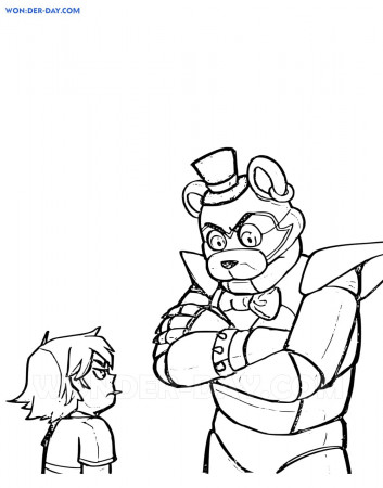 Fnaf Security Breach Coloring Pages | WONDER DAY — Coloring pages for  children and adults