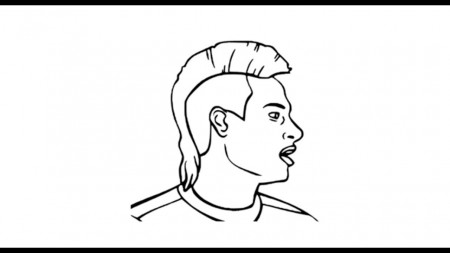How to draw Footballer Neymar Face pencil drawing step by step - YouTube