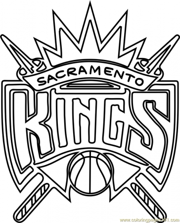 Sacramento Kings Coloring Page for Kids - Free NBA Printable Coloring Pages  Online for Kids - ColoringPages101.com | Coloring Pages for Kids