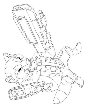 Kids-n-fun.com | Coloring page Guardians of the Galaxy rocket raccoon