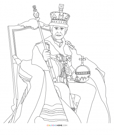 King Charles III coloring page