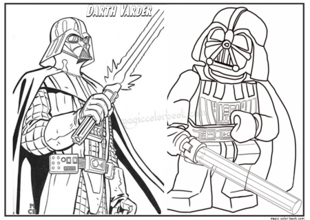 Darth Vader star wars coloring page