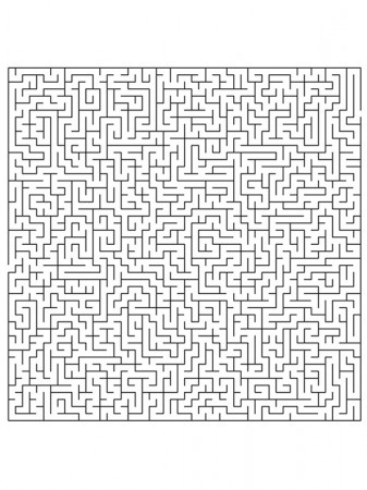 Large maze Coloring Page | 1001coloring.com