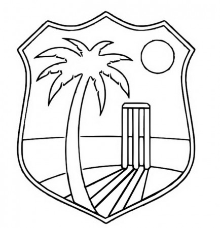Coloring page Cricket : West Indies Team 7
