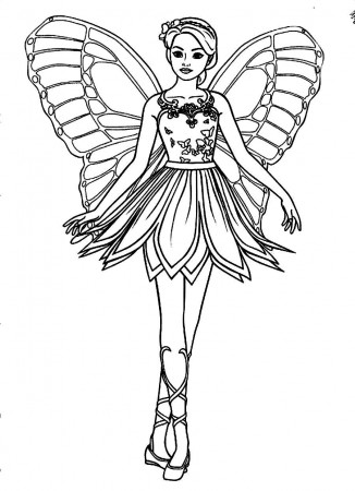 Barbie Mariposa Coloring Pages Printable | Cooloring.com
