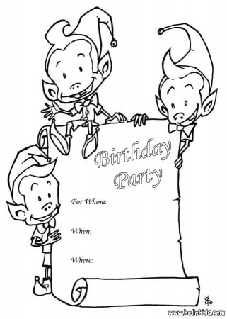 BIRTHDAY INVITATIONS coloring pages - Princess : Birthday party ...
