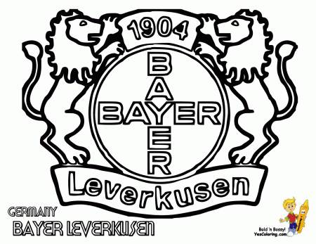 Soccer Bayer Leverkusen Coloring Page