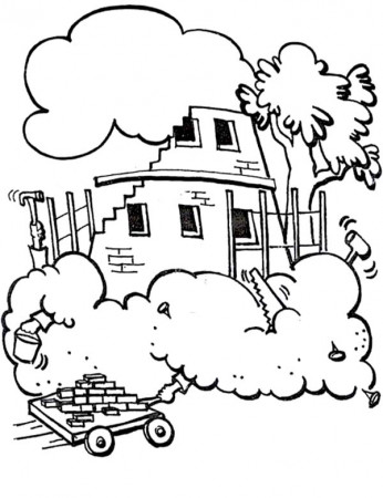 A Lot of Brick to Build the Tower of Babel Coloring Page | Kids ...