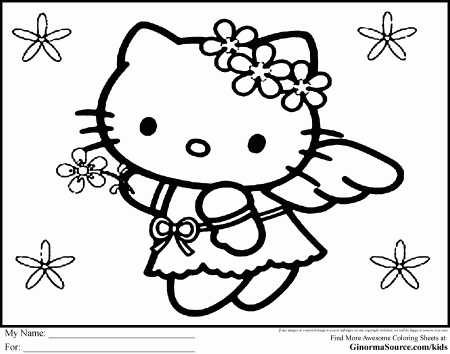 Hello Kitty Valentine Coloring Page Kitties Coloring Pages Kitties ...
