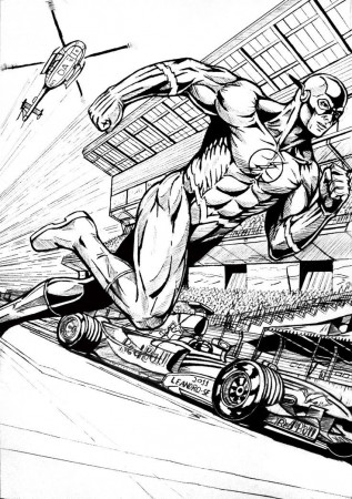 The Flash Coloring - Coloring Pages for Kids and for Adults
