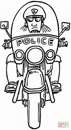 Forms Policeman Coloring Pages Motorcycle Police Officer ...