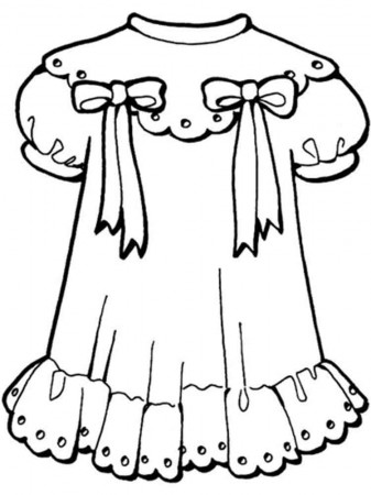 Dress coloring pages. Free Printable Dress coloring pages.
