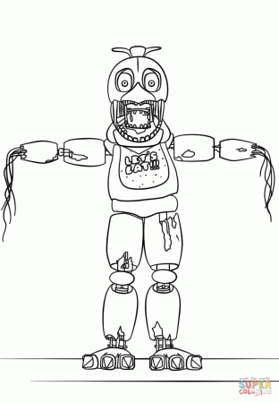 FNaF Withered Chica coloring page | Free Printable Coloring Pages | Fnaf coloring  pages, Coloring pages, Free printable coloring pages