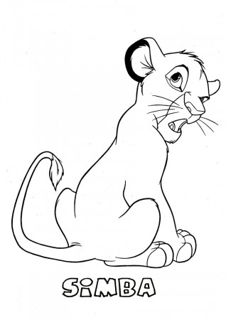 Simba2 the lion king coloring page