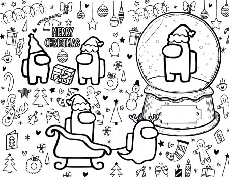AMONG US - Coloring page: Merry Susmas | Coloring pages, Christmas coloring  sheets, Coloring sheets