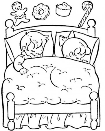 Two Child Sleep Christmas Eve Coloring Page | Christmas coloring sheets, Coloring  pages, Christmas colors