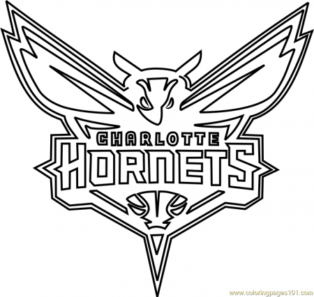 Charlotte Hornets Coloring Page - Free NBA Coloring Pages :  ColoringPages101.com