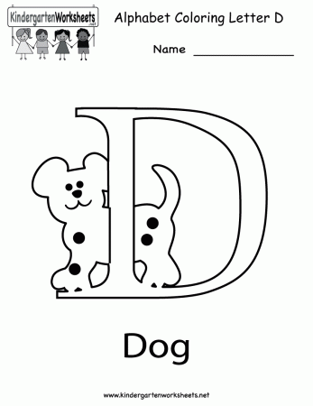 Letter D Dog Coloring Sheet Letter D Coloring Pages Preschool ...