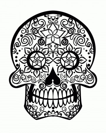 Handy Day Of The Dead Sugar Skull Coloring Page Free Printable ...