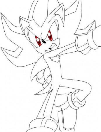 shadow the hedgehog coloring pages | Sonic the hedgehog Lineart 2 ...