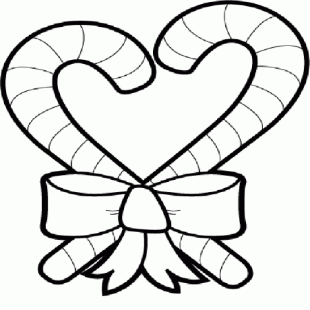 Candy Cane Heart Coloring Pages - Get ...