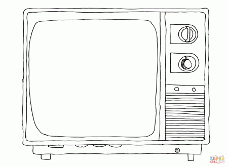 Old Sytle Tv coloring page | Free Printable Coloring Pages