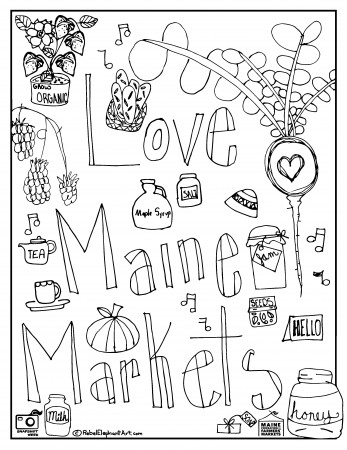 Maine Farmers' Market Coloring Pages - Maine Federation of Farmers' Markets