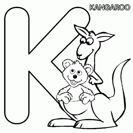 Easy to Color letter k coloring sheet kite in letter k coloring ...
