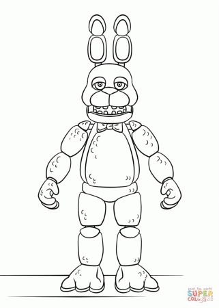 FNAF Toy Bonnie coloring page | Free Printable Coloring Pages
