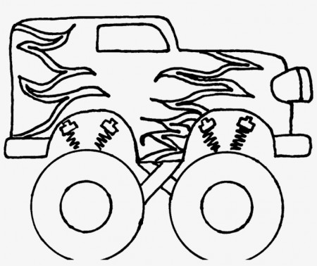 Monster Truck Coloring Sheet Many Interesting Cliparts - Monster Truck Easy  To Draw - Free Transparent PNG Download - PNGkey