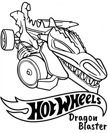 Dragon Blaster coloring picture Hot Wheels - Topcoloringpages.net