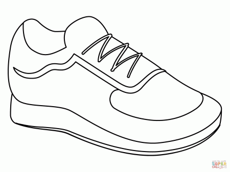 Running Shoe Emoji coloring page | Free Printable Coloring Pages