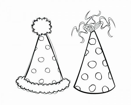 Party Hat Coloring Page Unique Birthday Party Hat Coloring Pages at  Getcolorings in 2020 | Party hats, Birthday party hats, Coloring pages