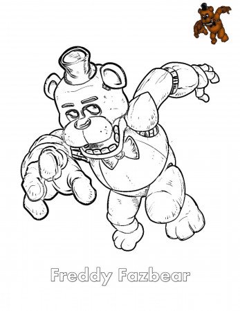 Coloring Pages : Freddy Fazbear Coloring Printable Shelter Five ...